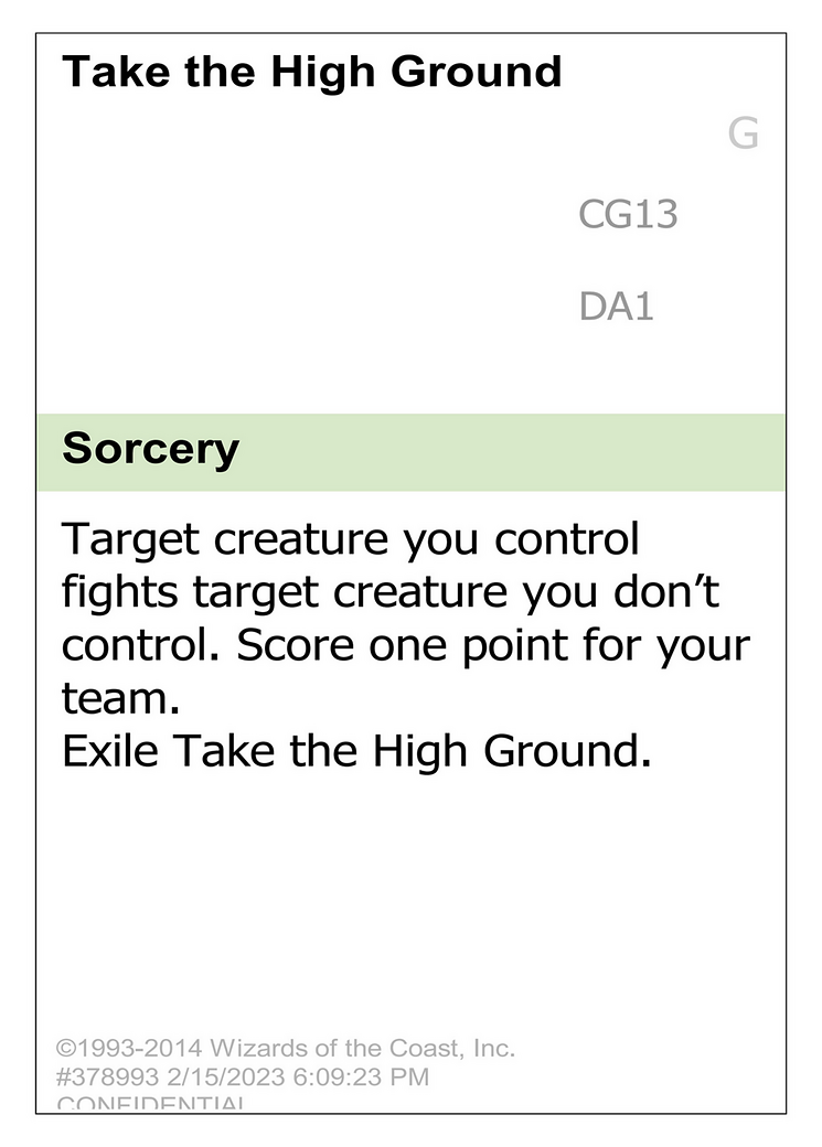 Take the High Ground (UNK-CG13) - Unknown Event