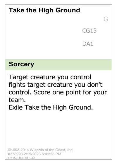 Take the High Ground (UNK-CG13) - Unknown Event