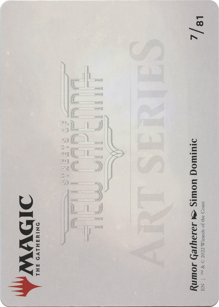 Rumor Gatherer // Rumor Gatherer (ASNC-007) - New Capenna Art Series (Borderless) Foil