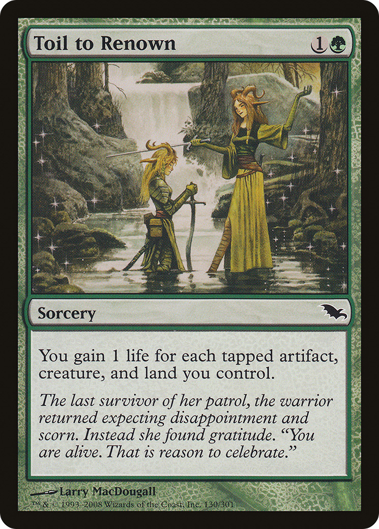 Toil to Renown (SHM-130) - Shadowmoor Foil