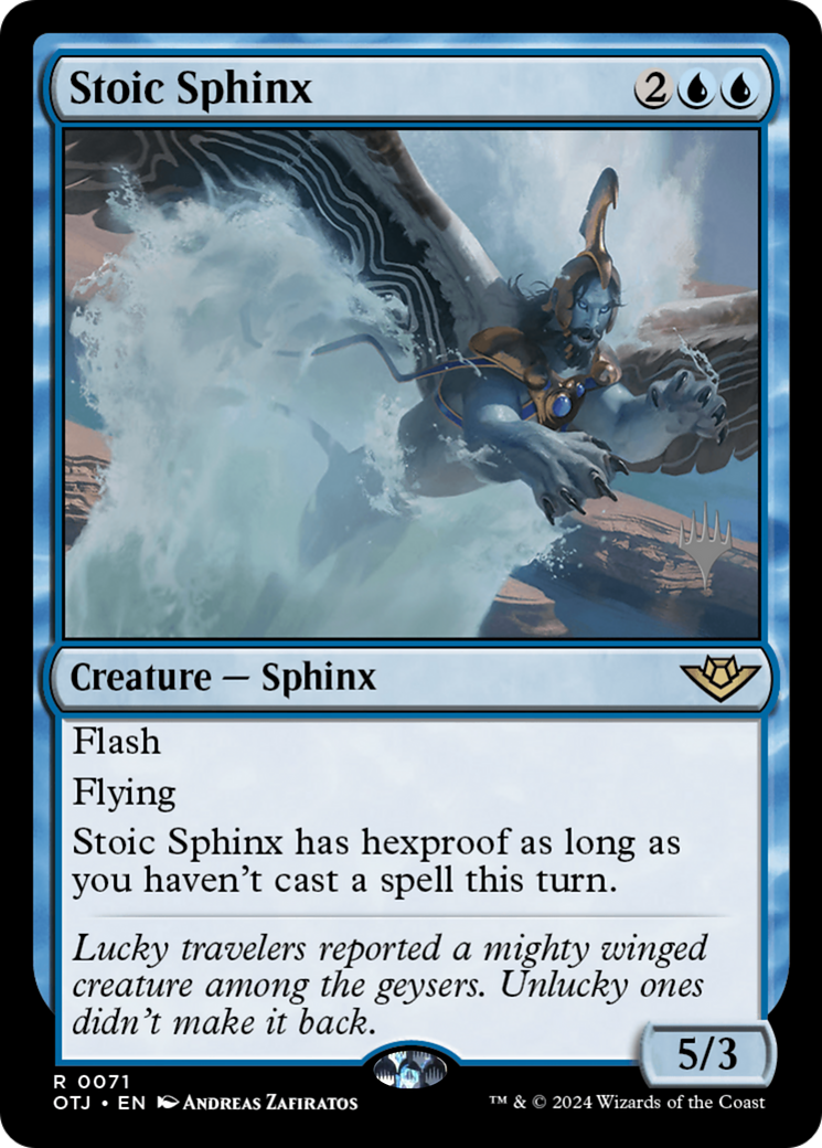 Stoic Sphinx (Promo Pack) [Outlaws of Thunder Junction Promos]