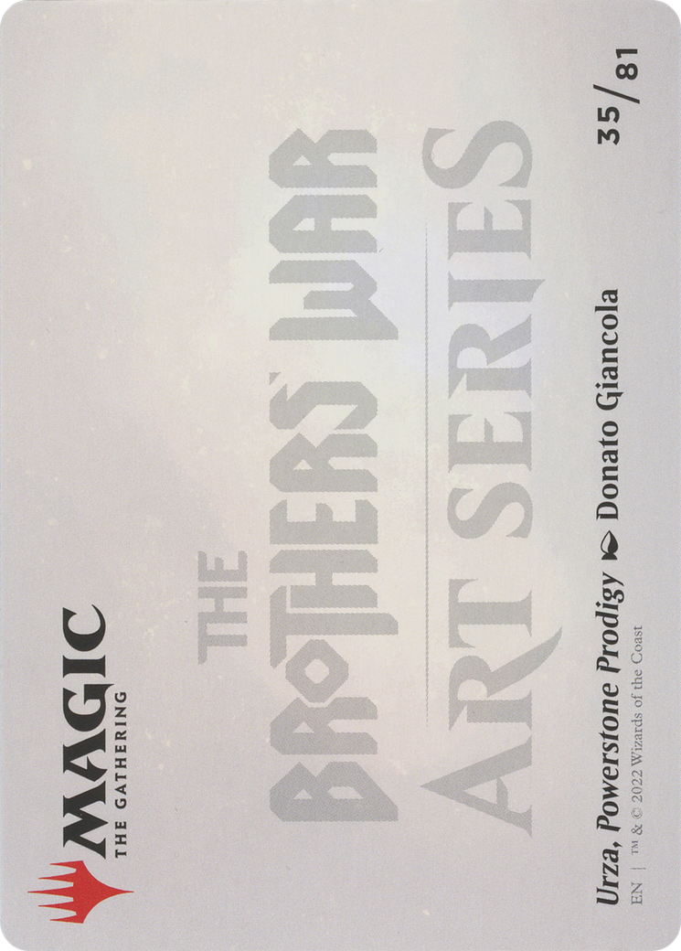 Urza, Powerstone Prodigy // Urza, Powerstone Prodigy (ABRO-035) - The Brothers' War Art Series (Borderless) Foil