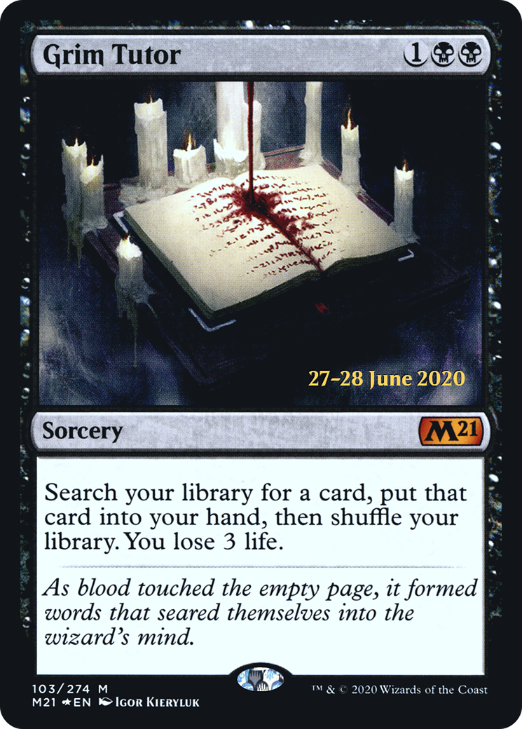 Grim Tutor (PRE-103) - Core Set 2021 Promos Foil