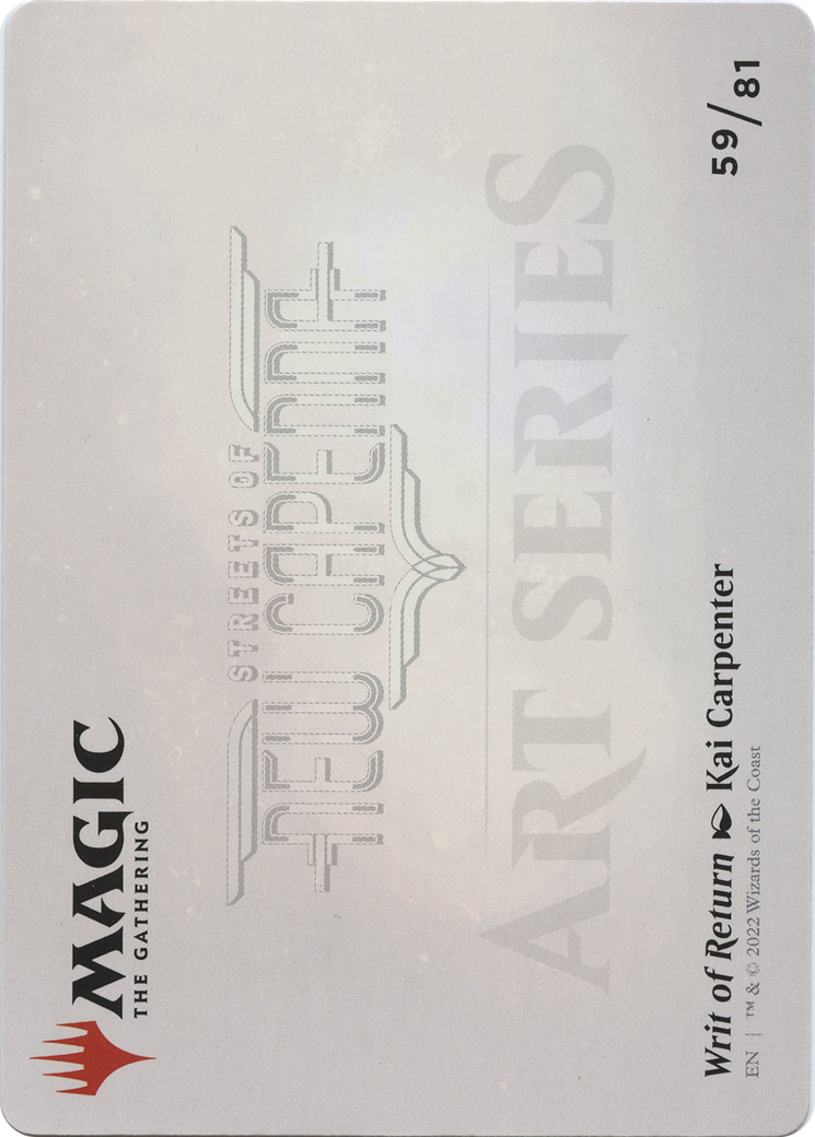 Writ of Return // Writ of Return (ASNC-059) - New Capenna Art Series (Borderless)