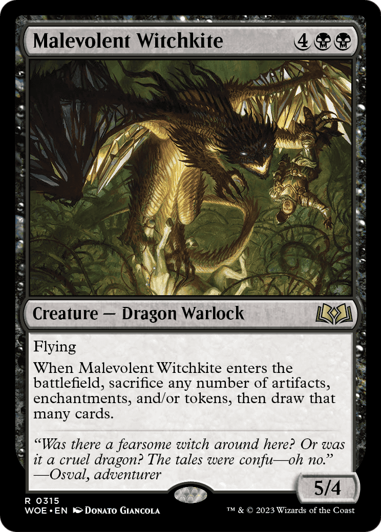 Malevolent Witchkite (WOE-315) - Wilds of Eldraine Foil