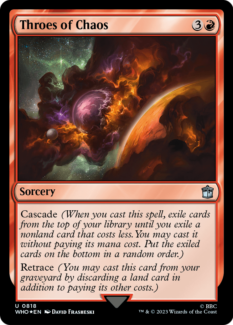 Throes of Chaos (Surge Foil) (WHO-818) - Doctor Who Foil