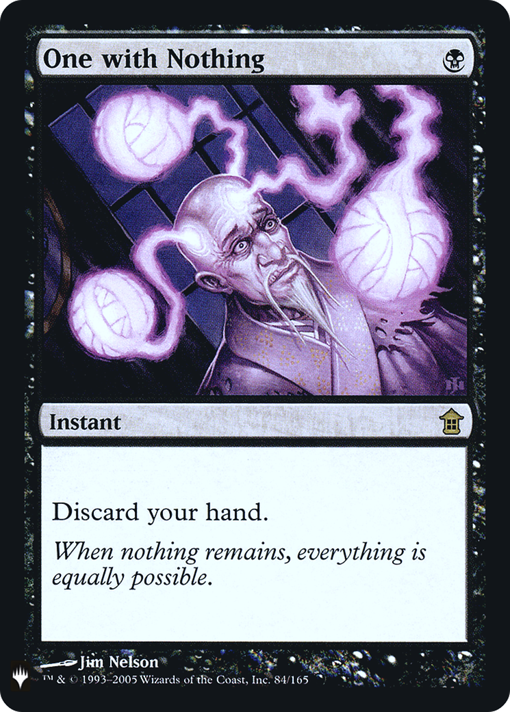 One with Nothing (LIST-084) - The List Foil