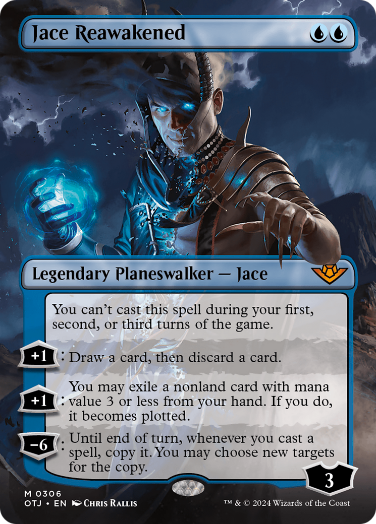 Jace Reawakened (Borderless) (OTJ-306) - Outlaws of Thunder Junction (Borderless) Foil