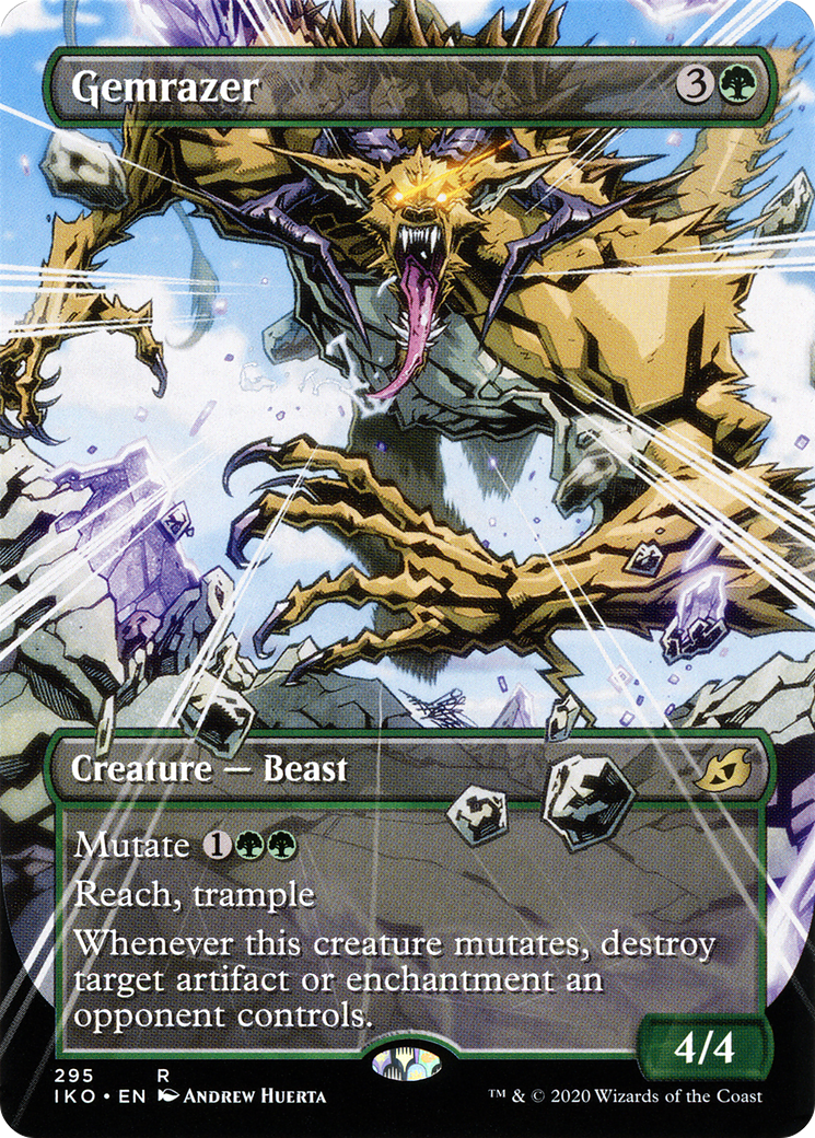 Gemrazer (Showcase) (IKO-295) - Ikoria: Lair of Behemoths: (Showcase) (Borderless) Foil