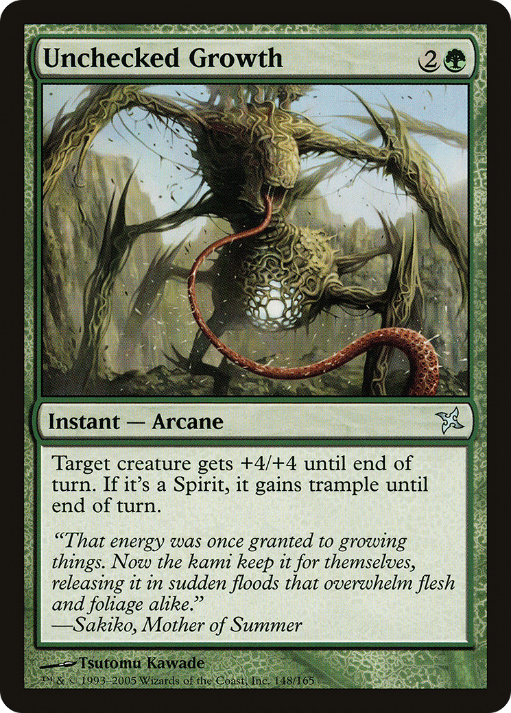 Unchecked Growth (BOK-148) - Betrayers of Kamigawa Foil