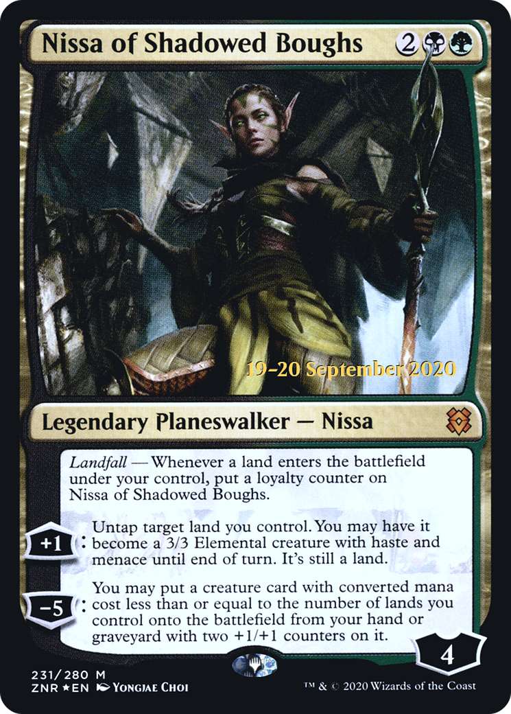 Nissa of Shadowed Boughs (PRE-231) - Zendikar Rising Promos Foil
