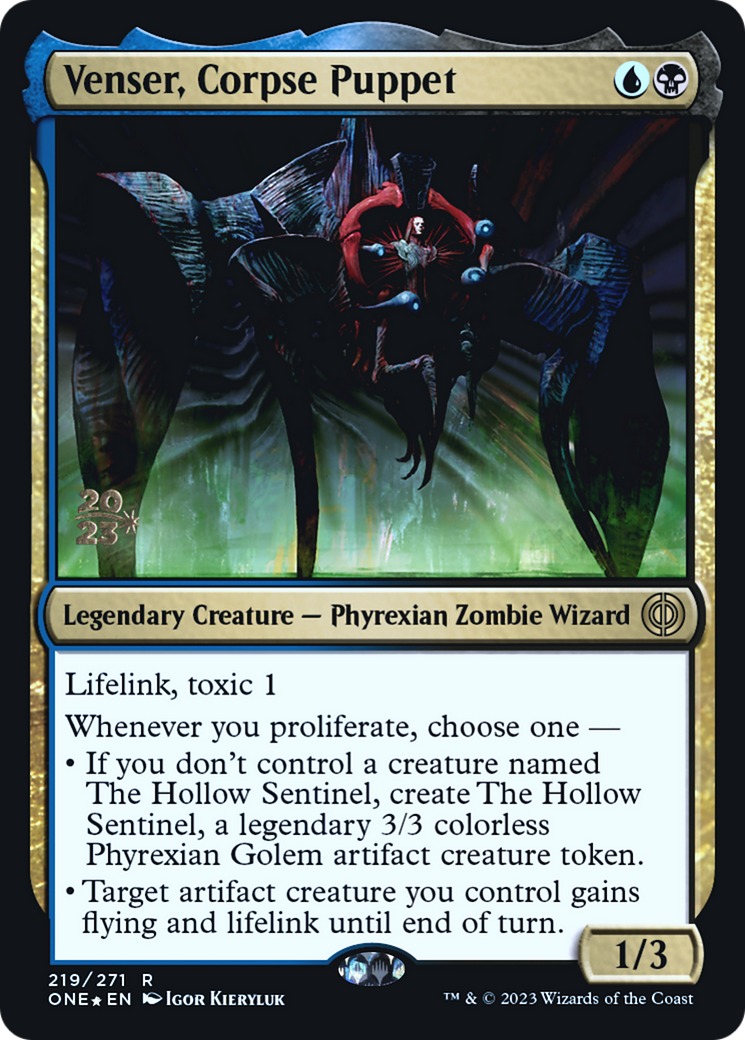 Venser, Corpse Puppet (PRE-219) - Phyrexia: All Will Be One Promos Foil