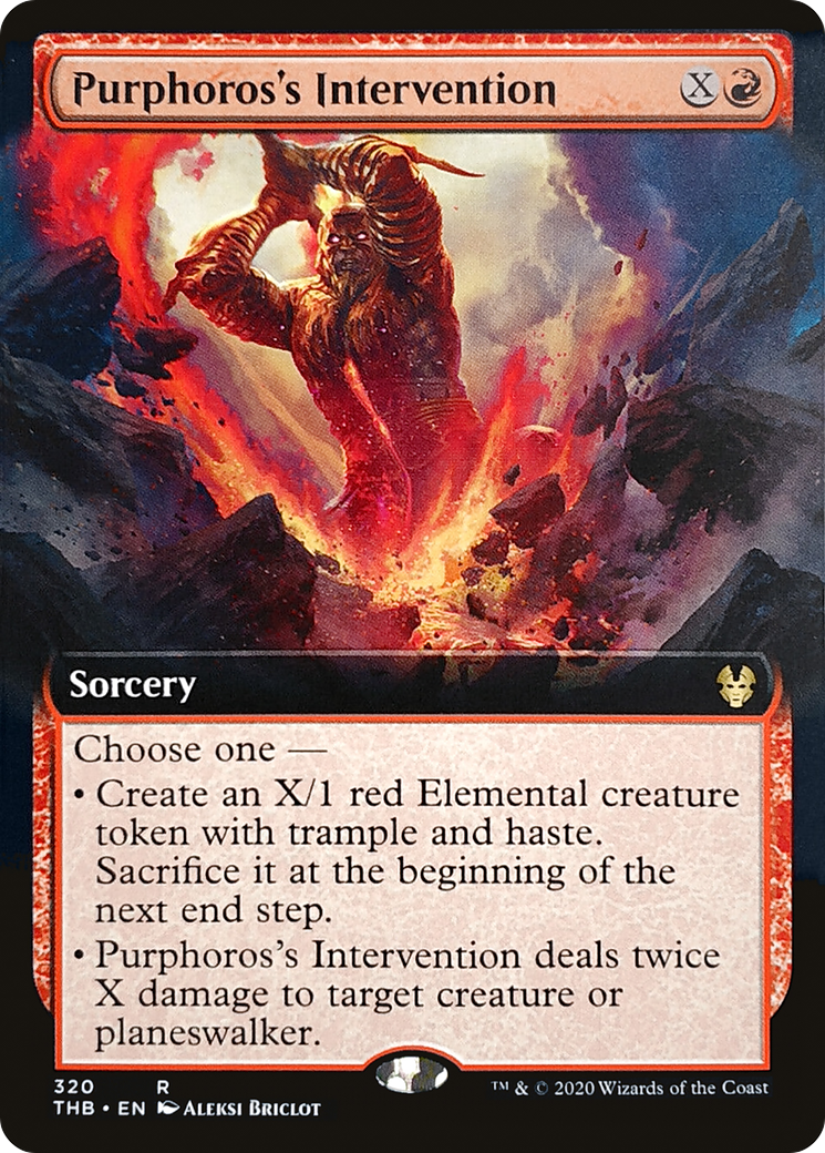Purphoros's Intervention (Extended Art) (THB-320) - Theros Beyond Death: (Extended Art)