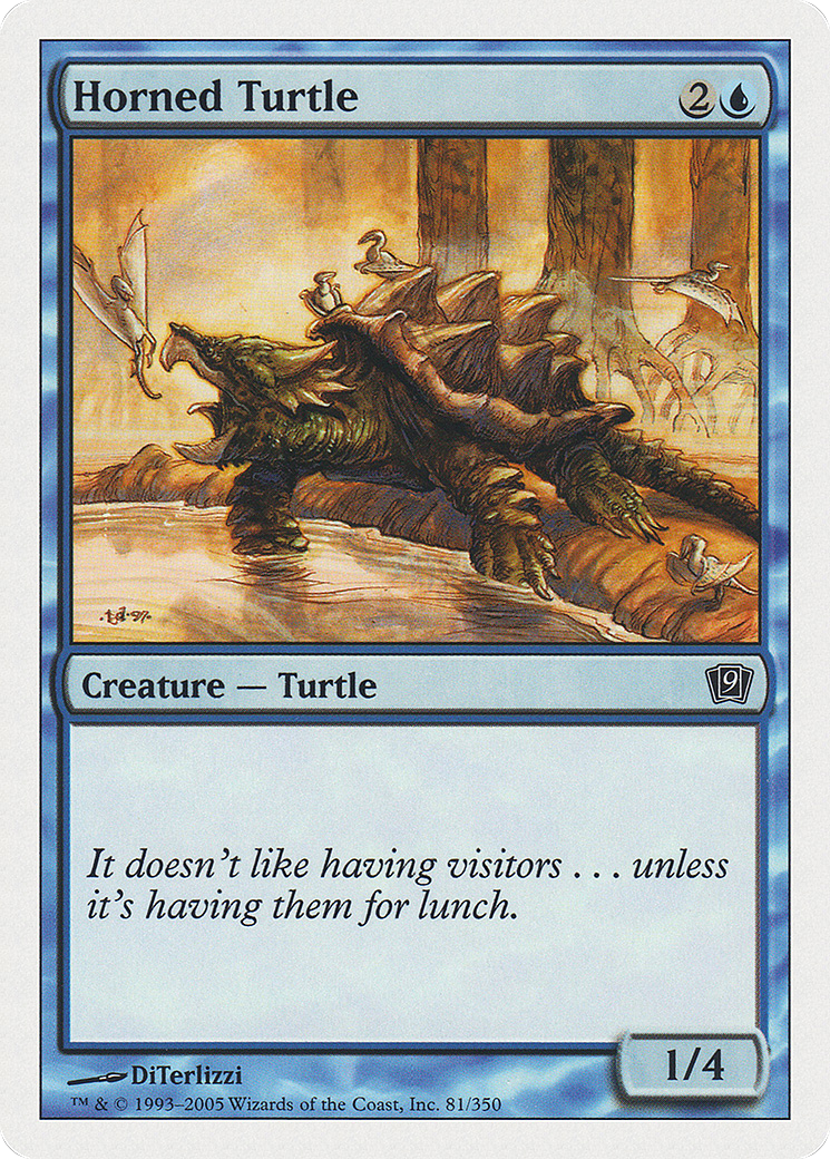 Horned Turtle (9ED-081) - 9th Edition Foil
