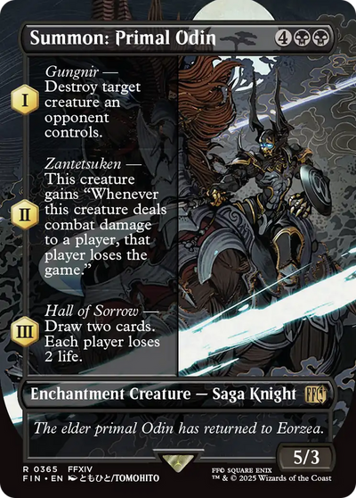 Summon: Primal Odin (Borderless) (FIN-365) - FINAL FANTASY: (enchantment) (Borderless)