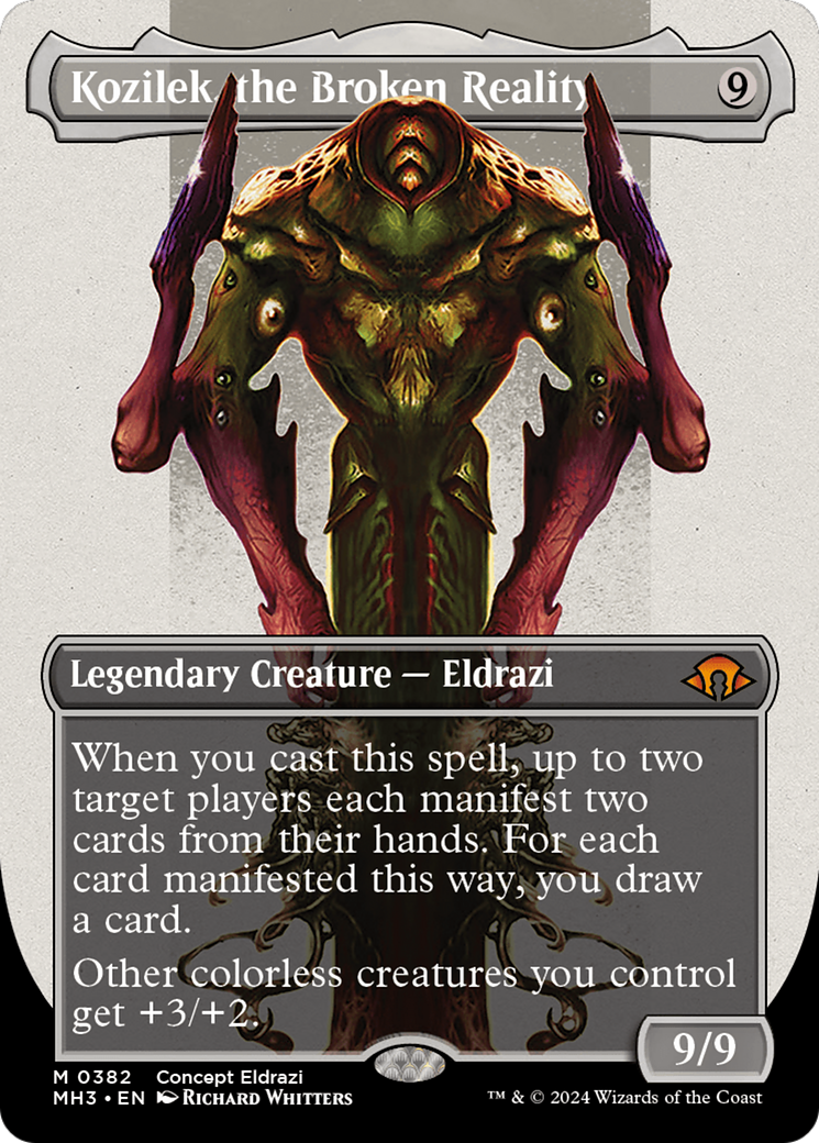 Kozilek, the Broken Reality (Borderless) (MH3-382) - Modern Horizons 3 (Borderless) Foil