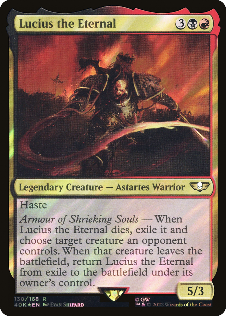Lucius the Eternal (Surge Foil) (40K-130) - Warhammer 40,000 Commander Foil