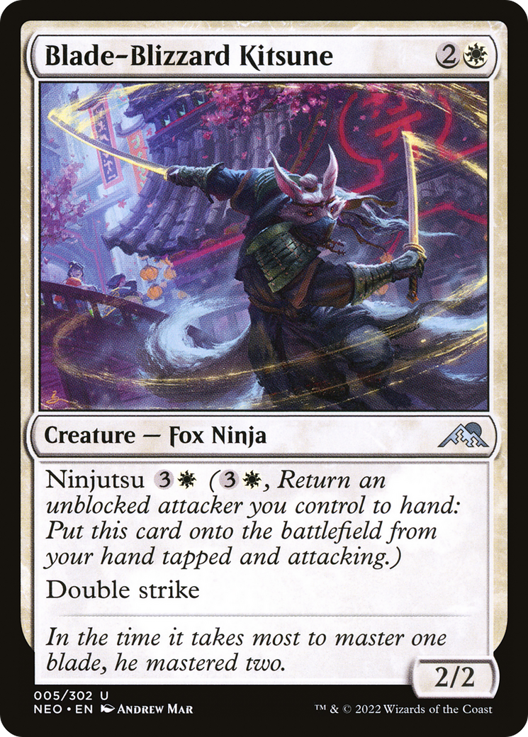 Blade-Blizzard Kitsune (NEO-005) - Kamigawa: Neon Dynasty