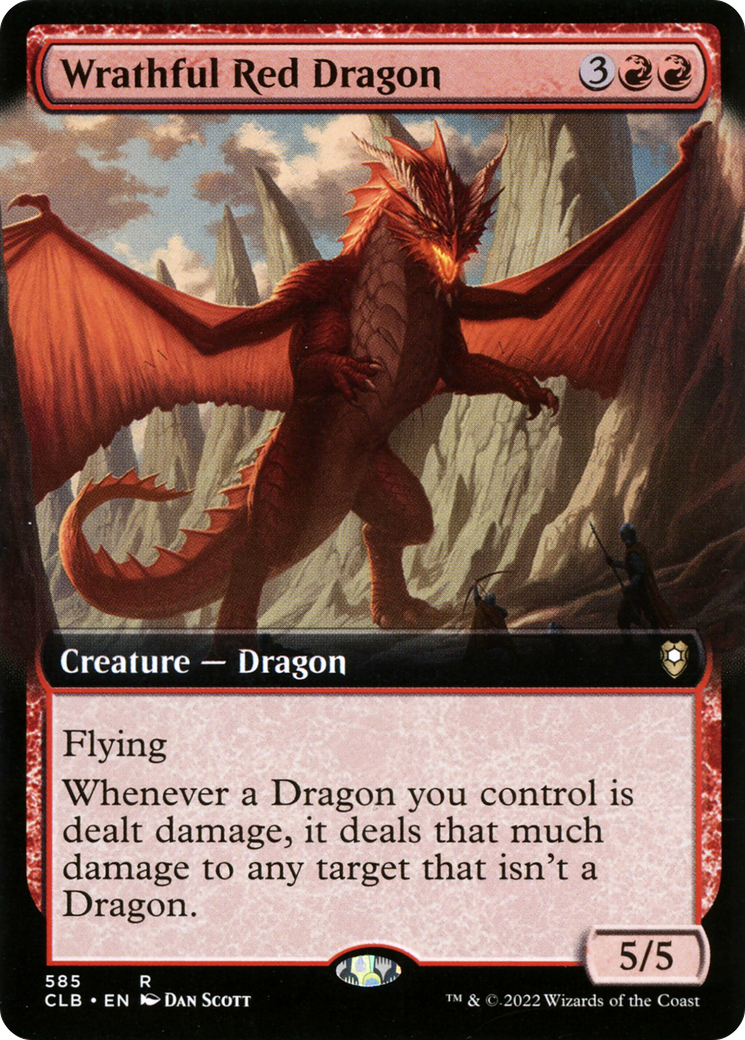 Wrathful Red Dragon (Extended Art) (CLB-585) - Commander Legends: Battle for Baldur's Gate: (Extended Art) Foil