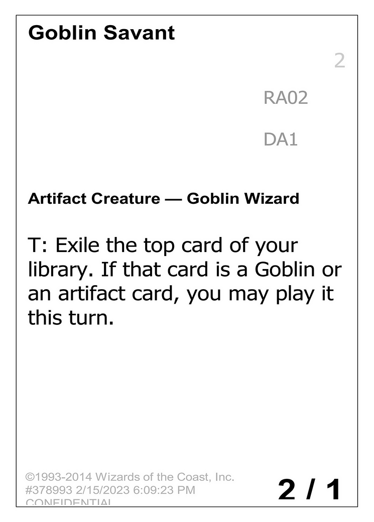 Goblin Savant (UNK-RA02A) - Unknown Event