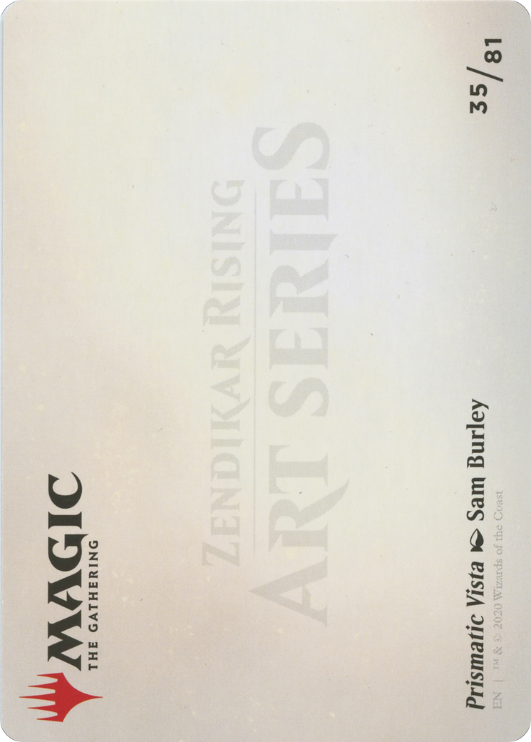 Prismatic Vista // Prismatic Vista (AZNR-035) - Zendikar Rising Art Series (Borderless) Foil