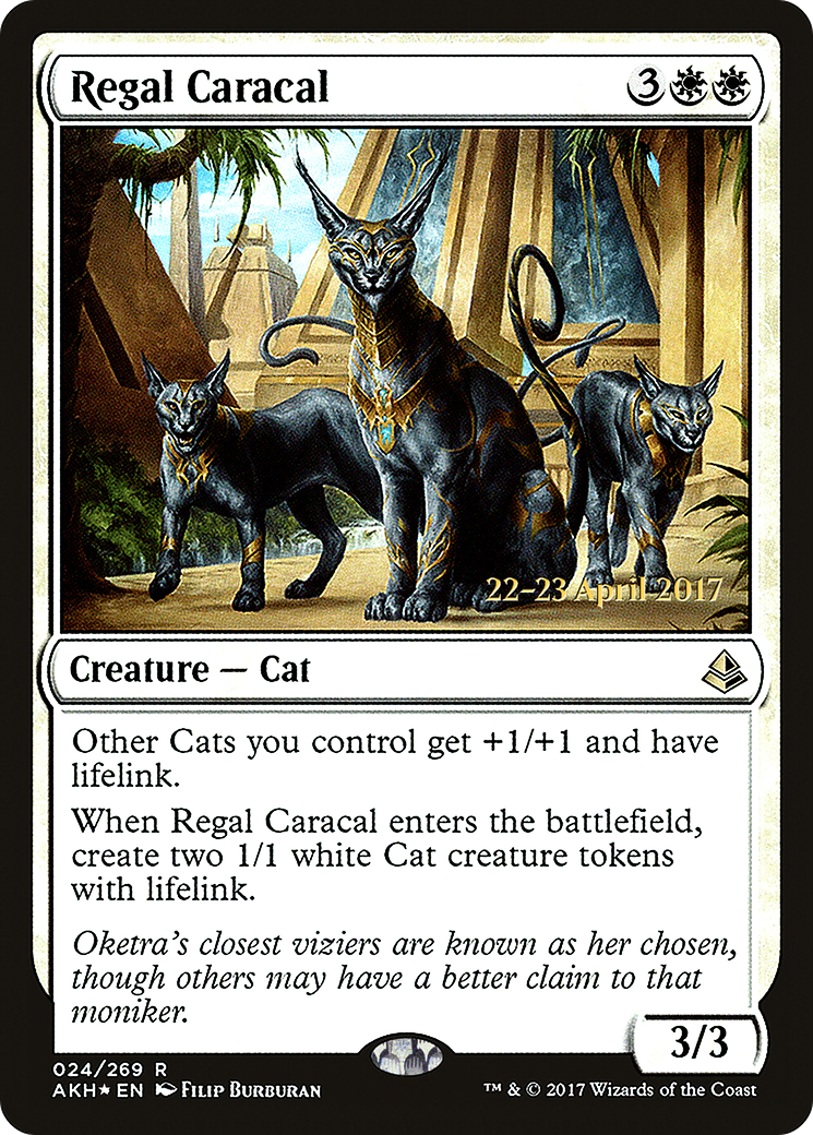 Regal Caracal (PRE-024) - Amonkhet Promos Foil