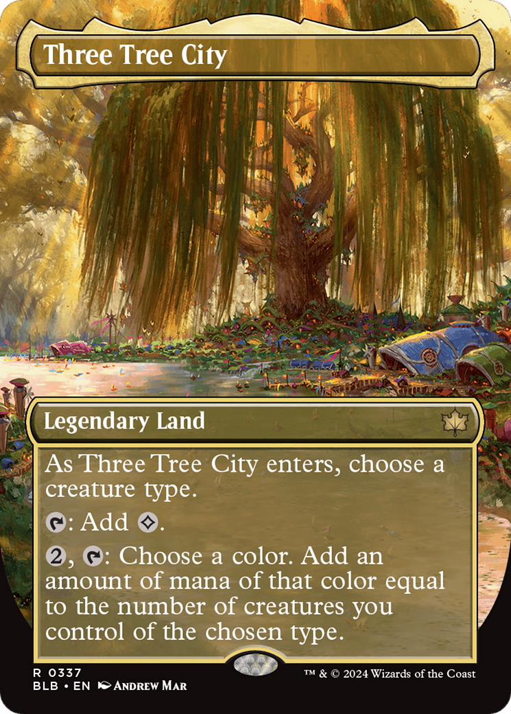 Three Tree City (Borderless) (0337) (BLB-337) - Bloomburrow (Borderless)