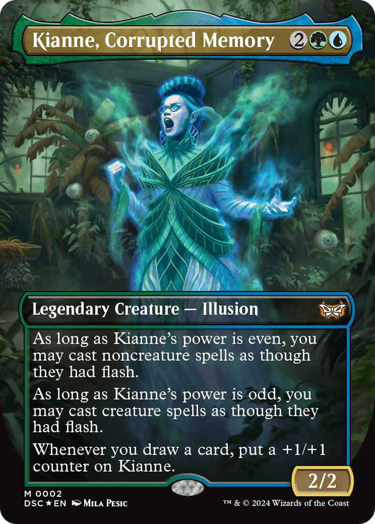 Kianne, Corrupted Memory (Borderless) (DSC-002) - Duskmourn: House of Horror Commander (Borderless)