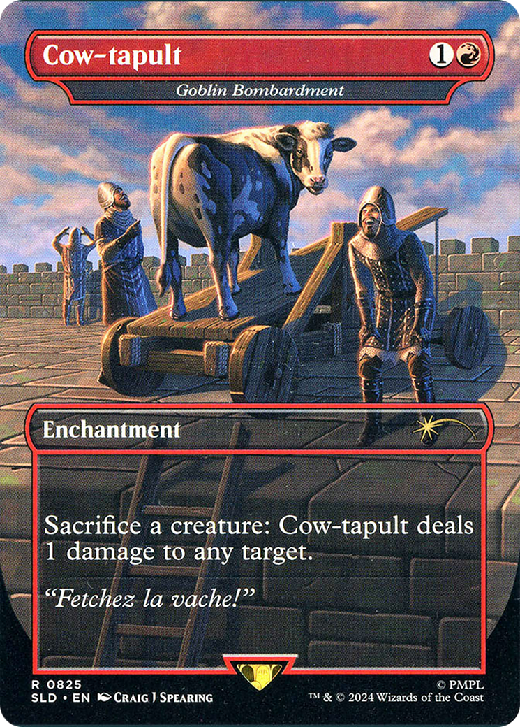 Cow-tapult - Goblin Bombardment (SLD-825) - Secret Lair Drop / Cow-tapult (Borderless) Foil