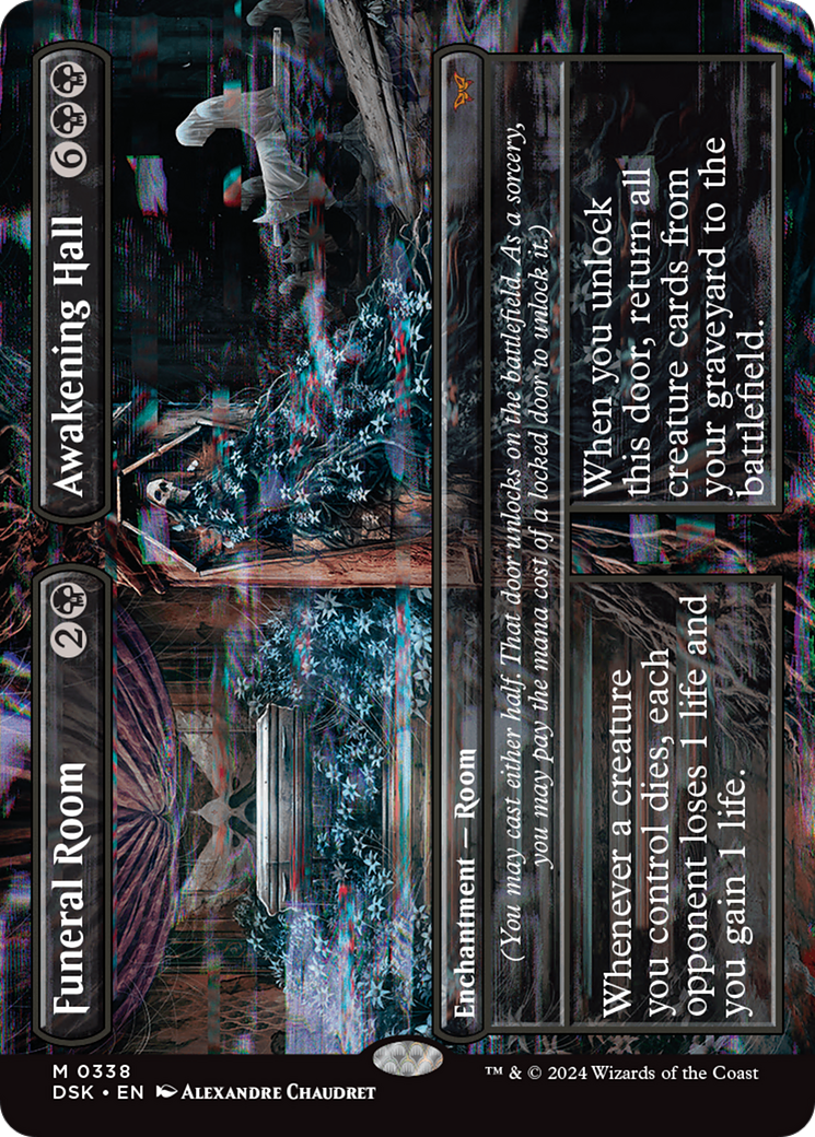 Funeral Room // Awakening Hall (Borderless) (DSK-338) - Duskmourn: House of Horror (Borderless)