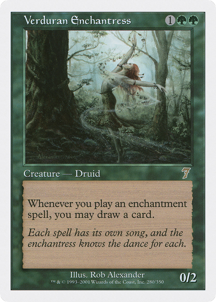 Verduran Enchantress (7ED-280) - 7th Edition Foil