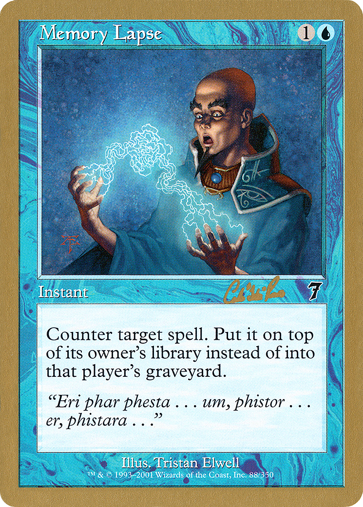 Memory Lapse - 2002 Carlos Romao (7ED) (WCD-) - World Championship Decks 2002