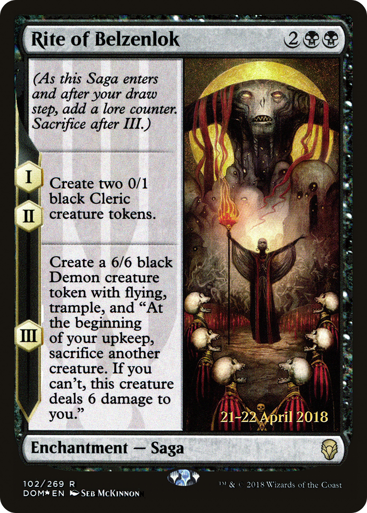 Rite of Belzenlok (PRE-102) - Dominaria Promos Foil