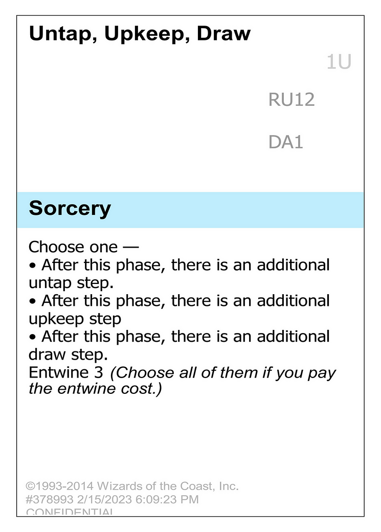 Untap, Upkeep, Draw (UNK-RU12) - Unknown Event