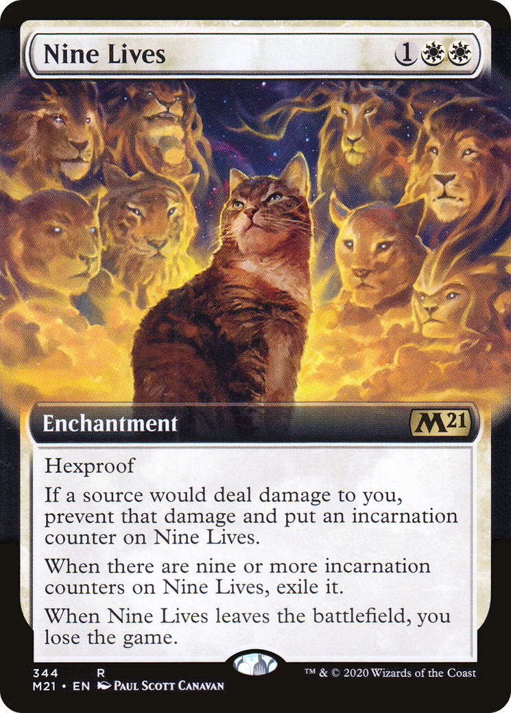 Nine Lives (Extended Art) (M21-344) - Core Set 2021: (Extended Art) Foil