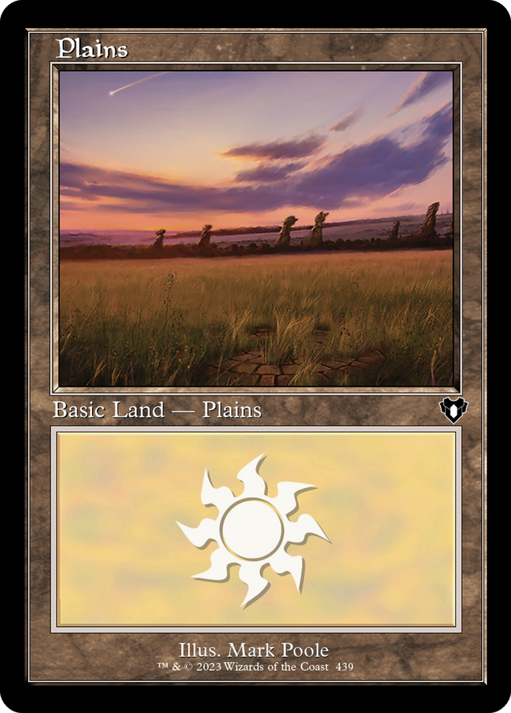 Plains (439) (Retro Frame) (CMM-439) - Commander Masters Foil