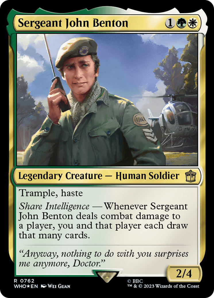 Sergeant John Benton (Surge Foil) (WHO-762) - Doctor Who Foil