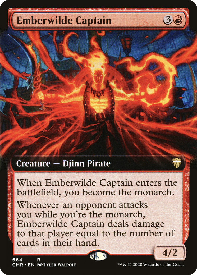 Emberwilde Captain (Extended Art) (CMR-664) - Commander Legends: (Extended Art) Foil