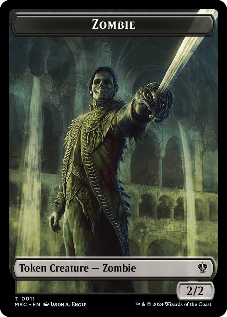 Zombie (TMKC-011) - Murders at Karlov Manor Commander Tokens Foil