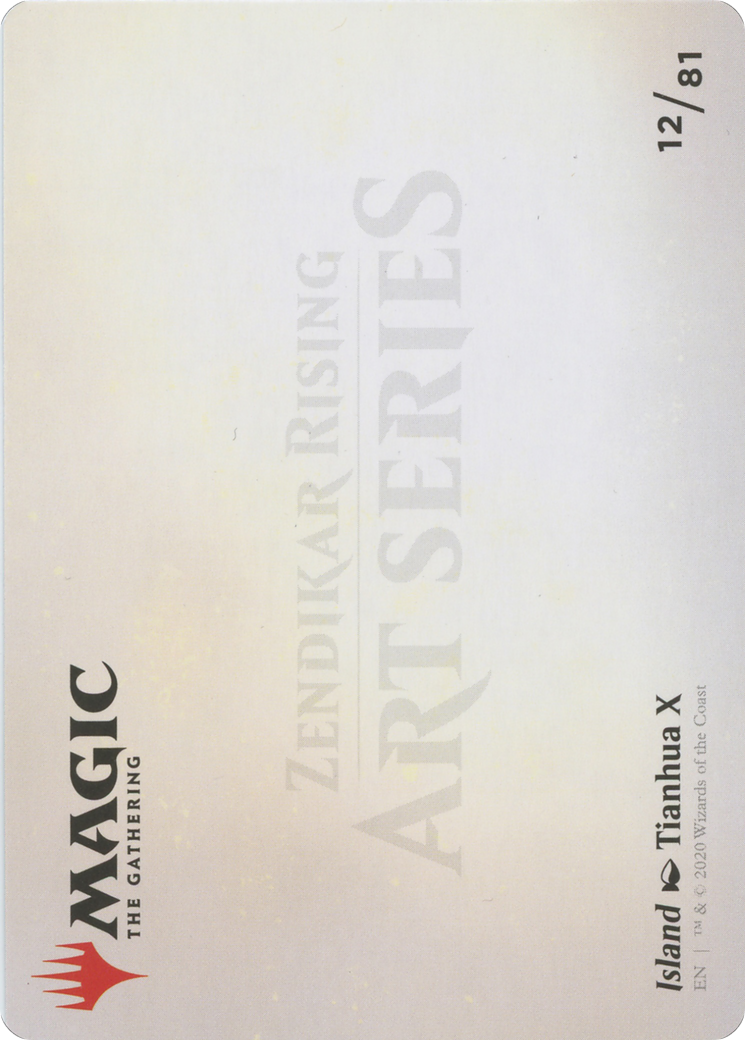 Island // Island (AZNR-012) - Zendikar Rising Art Series (Borderless) Foil