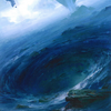 Island // Island (AZNR-012) - Zendikar Rising Art Series (Borderless) Foil