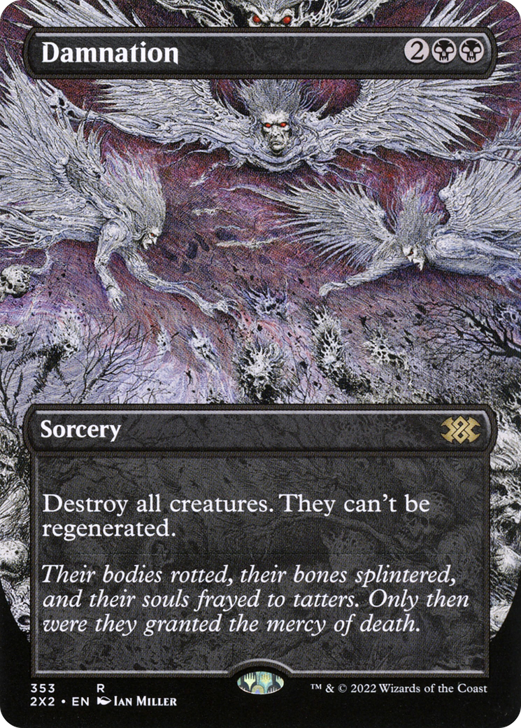 Damnation (Borderless) (2X2-353) - Double Masters 2022 (Borderless) Foil