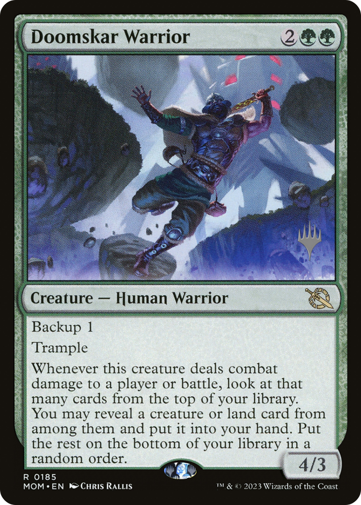 Doomskar Warrior (PPMOM-185) - March of the Machine Promos Foil