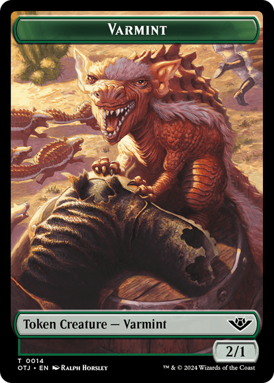 Varmint (TOTJ-014) - Outlaws of Thunder Junction Tokens Foil