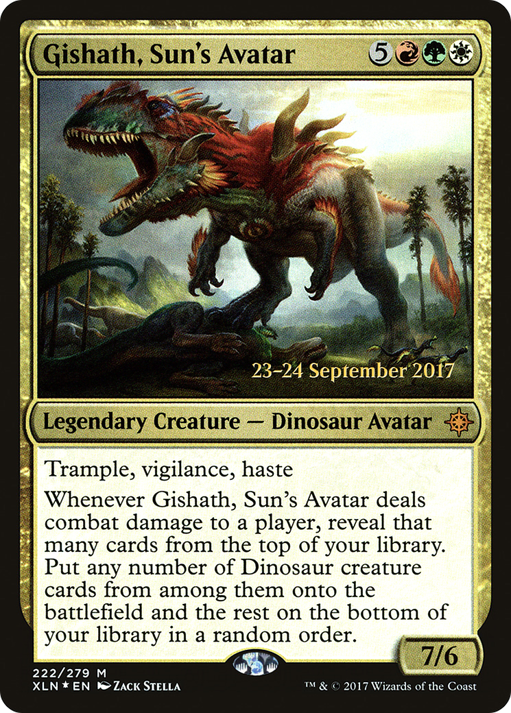 Gishath, Sun's Avatar (XLN) (PRE-222) - Ixalan Promos Foil
