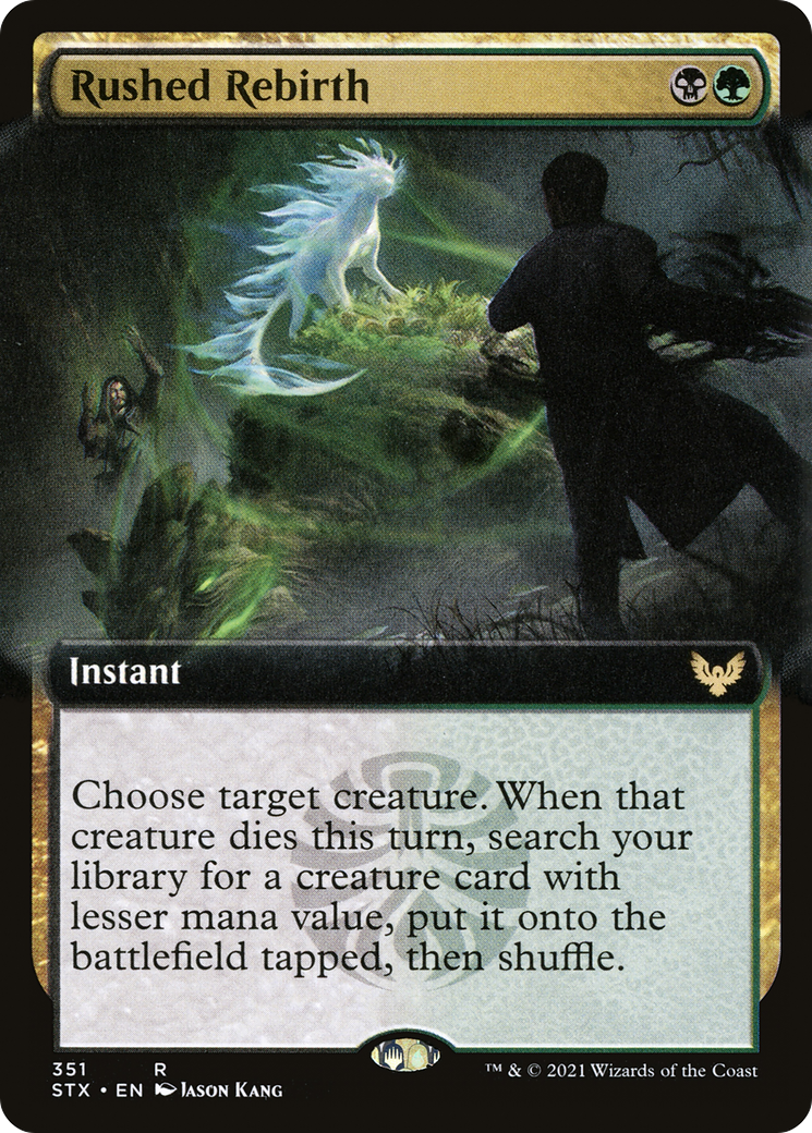 Rushed Rebirth (Extended Art) (STX-351) - Strixhaven: School of Mages: (Extended Art) Foil