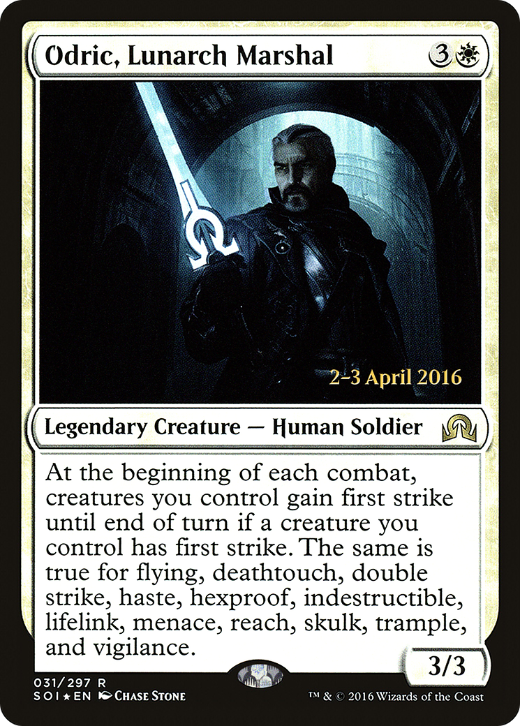 Odric, Lunarch Marshal (PRE-031) - Shadows over Innistrad Promos Foil