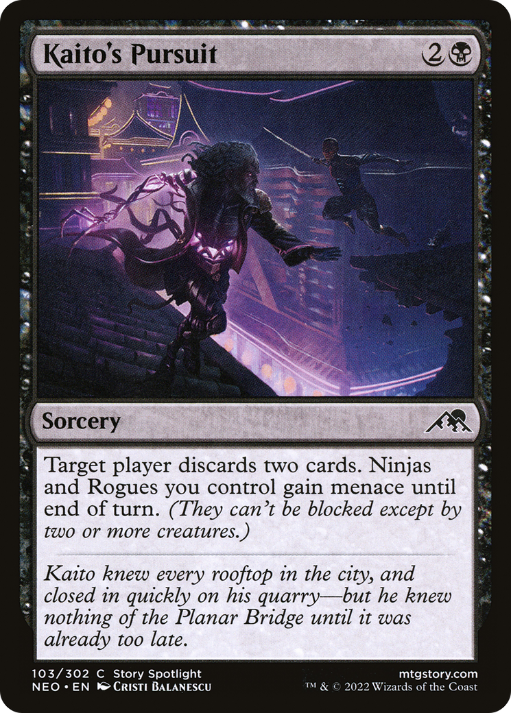 Kaito's Pursuit (NEO-103) - Kamigawa: Neon Dynasty Foil