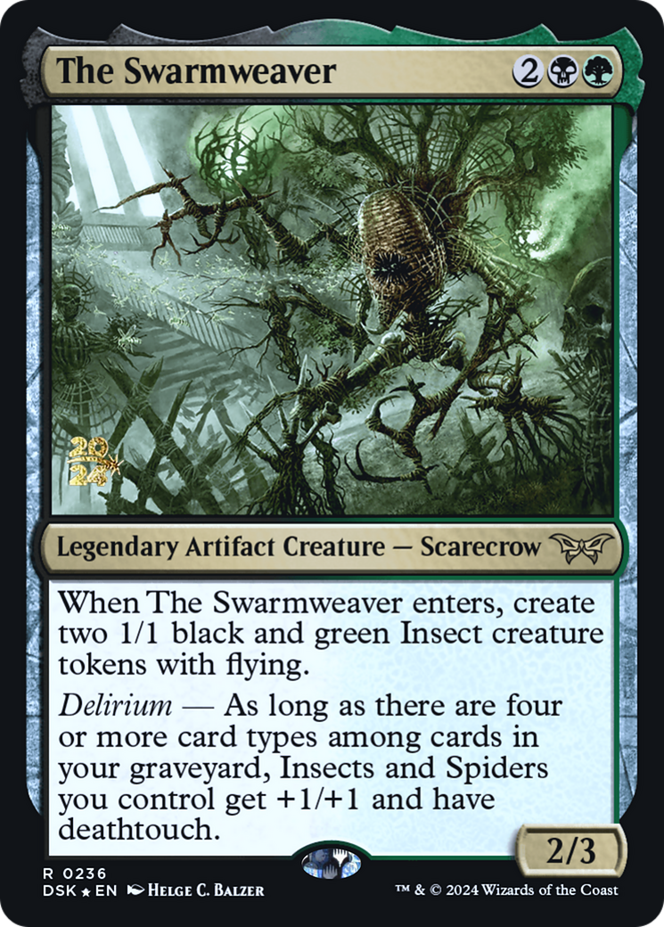 The Swarmweaver (0236) (PRE-236) - Duskmourn: House of Horror Promos Foil