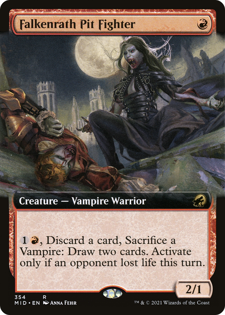 Falkenrath Pit Fighter (Extended Art) (MID-354) - Innistrad: Midnight Hunt: (Extended Art)